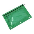 thumbnail image 1 of COFEST Pencil Case,Three-hole Pencil Case Single Zipper Transparent PVC Document Storage Bag Detachable Folder Large Capacity Pencil Case Green, 1 of 6