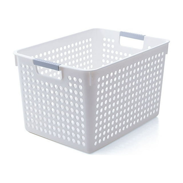 COFEST Plastic Laundry Basket with Handle for Families, Dorms, Toys ...