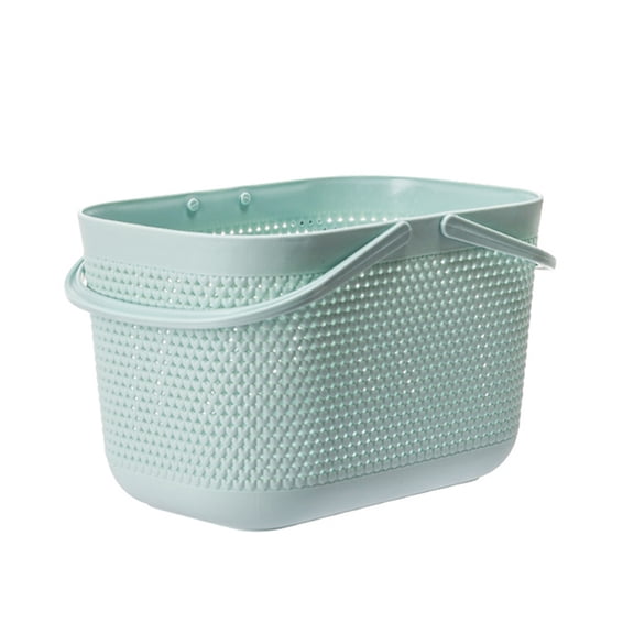 COFEST Plastic Organizer Storage Baskets With Handles,Shower Caddy Bins Organizer For Bathroom And Kitchen Storage & Organization Green