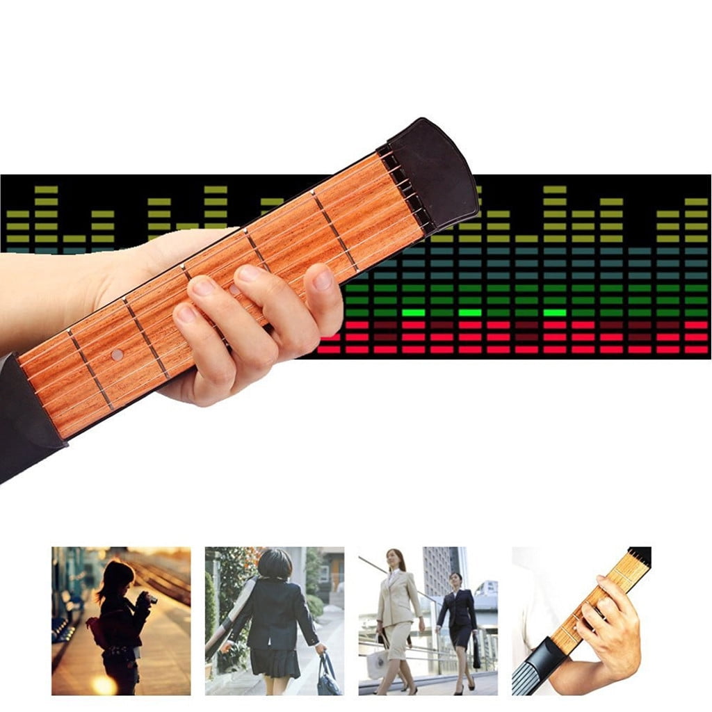 COFEST Pocket Portable Guitar Practice Tool, Real Strings Chord Trainer