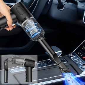 COFEST Portable Car Mountable Wireless Charging Dry & Wet Handheld Vacuum Cleaner with 5500PA Suction & Multi-Function Accessories - Perfect for Pet Hair & Car Interior Cleaning black