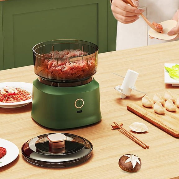 COFEST Portable Electric Garlic Chopper with USB Charging, High-Efficiency Mini Food Processor for Vegetables, Meat, and Spices Green