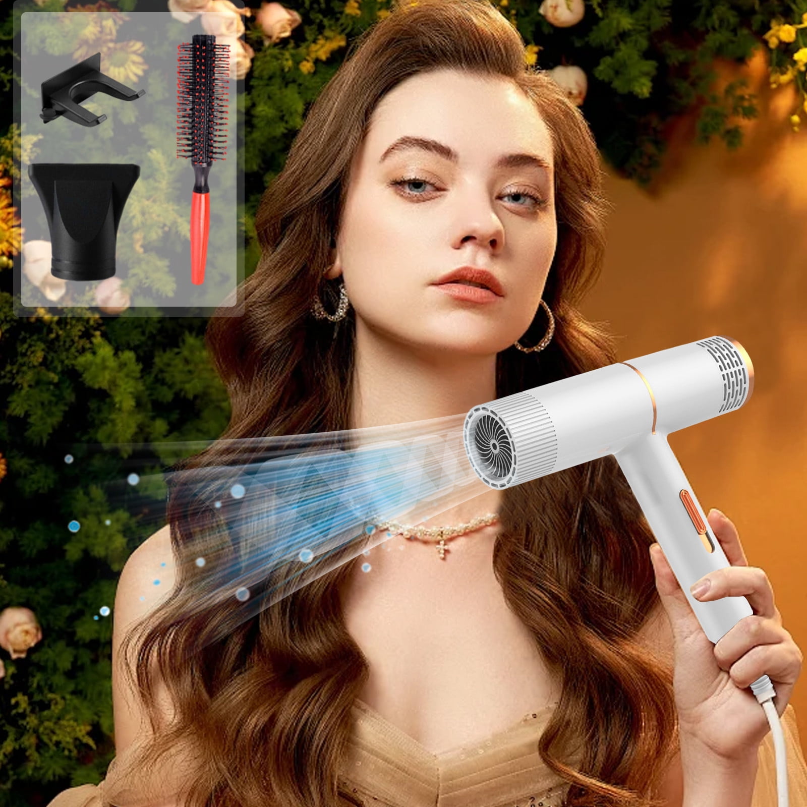 COFEST Portable Low Radiation Hair Dryer with 3 Temperature Settings