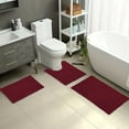 thumbnail image 1 of COFEST Premium Non-Slip Bathroom Floor Mat Set - Super Absorbent, Quick Drying, Elegant Design for Wet Areas Wine, 1 of 8