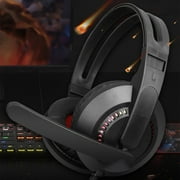 COFEST Red Light Effect Luminous Headset Headset Computer Game Gaming Bass Headset with Microphone Headset Black
