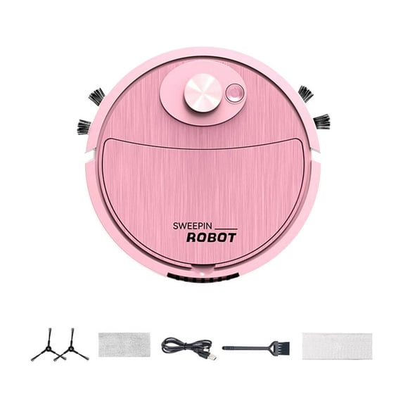 COFEST Smart Robot Vacuum Mop Cleaner, Lazy Intelligent Cleaning Machine, USB Charging Sweeping Robot, Multifunctional Household Appliance Cleaner Pink