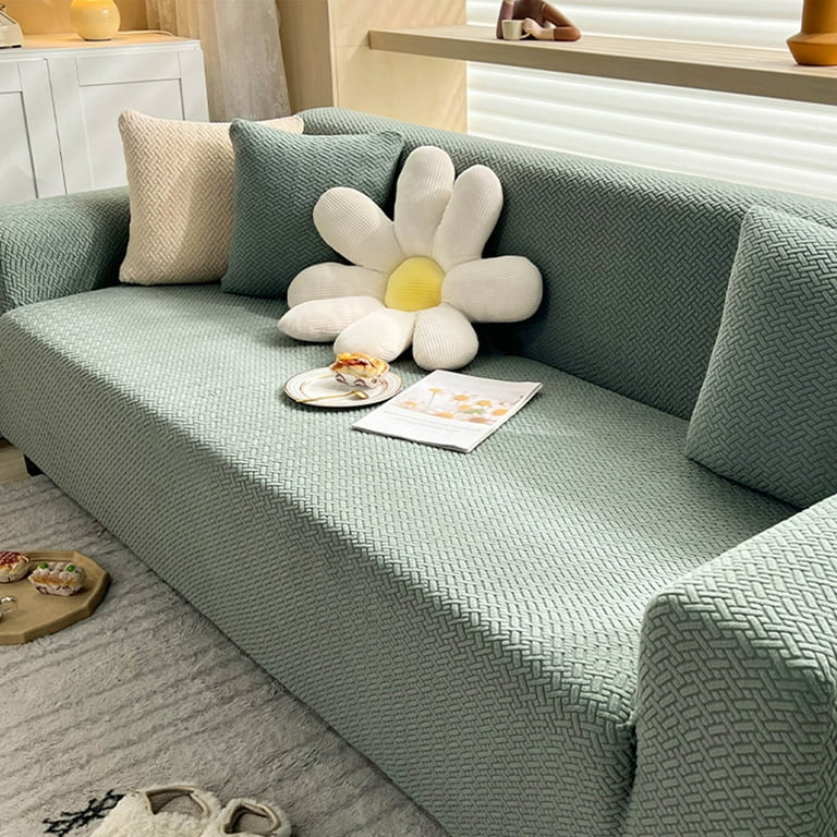COFEST Sofa Cover Stretch Sofa Cover Sofa Fabric Furniture Cover High Stretch Sofa Cover Pet Dog Friendly Non slip Oversized Elastic Furniture Cover Knitted Fabric Green Walmart