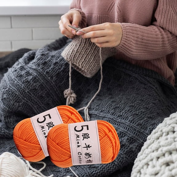 COFEST Soft Milk Cotton Yarn for DIY Knitting: 5 Strands of Acrylic Wool Ball, Ideal for Crochet and Crafting Sweaters, Dolls, and More