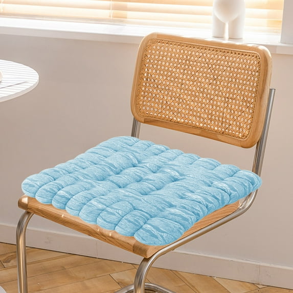 COFEST Soft Plush Floor Cushion for Living Room and Tatami Multi-Purpose Household Seat Cushion with Memory Foam Colorful Flock Floor Pillow Comfort and Supportive Living Room Seat Cushion Blue