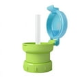 thumbnail image 1 of COFEST Spill-Proof Water Bottle Cap with Straw, One-Handed Flip Lid for Drinking, BPA-Free Water Bottle Cap Cover, Washable Reusable Straw Cap Green, 1 of 2