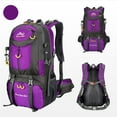 thumbnail image 1 of COFEST Sports & Outdoors,50L Hiking Backpack,Waterproof Camping Essentials Bag with Rain Cover,45+5 Liter Lightweight Backpack,Purple,, 1 of 4