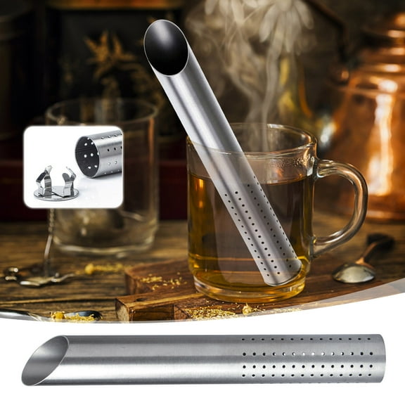 COFEST Stainless Steel Tea Diffuser, New Upgrade Tea Artifact Creative Pipe Stainless Steel Tea Infuser with Hanging Hook Handle Fine Holes Tea Interval Diffuser or Loose Tea Leaf Coffee sliver