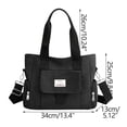 thumbnail image 1 of COFEST Storage&Organization,Large-capacity Canvas Bag Women Bag Fashion Handbag Women's Versatile Shoulder Messenger Bag,Black,, 1 of 8