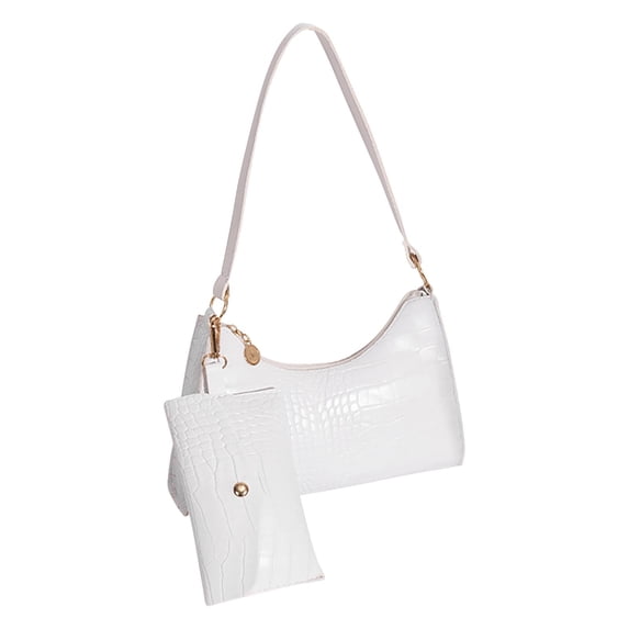 COFEST Storage Trunks & Bag,Crossbody Bag And Satchel Purse For Women-Luxury Pu Leather Handbag,One Shoulder Crossbody Bag Leather Large Capacity Multi Compartment Women Bag White