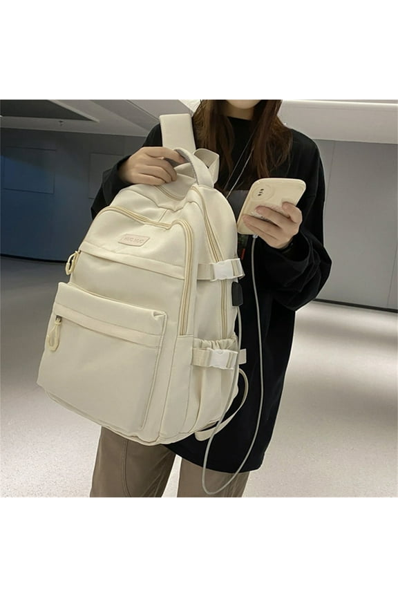 Storage Trunks & Bag,Men's And Women's Travel Backpack,Airline Approved Carry On Backpack,15.6-inch Laptop Backpack,College Weekend Business Hiking Gym Outdoor Backpack White