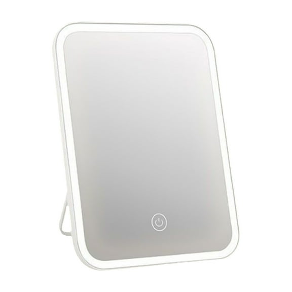 COFEST Travel Mirror Lighted Makeup Mirror With LED 3 Color Light Modes,USB Rechargable,Portable,Ultra Thin,CompactVanity Mirror With Contact Screen Dimmin White