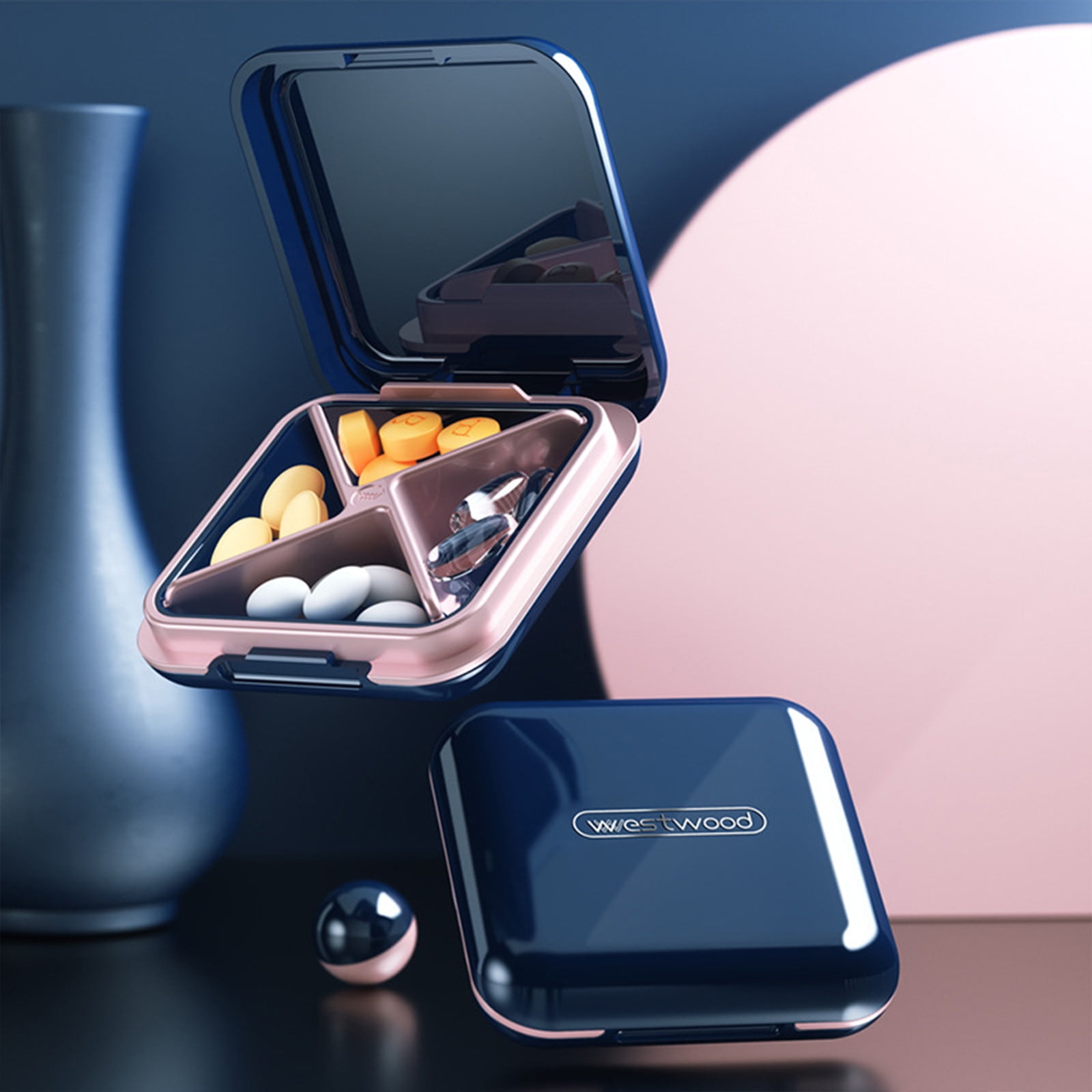 Amazon.com: Easy Comforts 14 Day Pill Holder, Travel Case