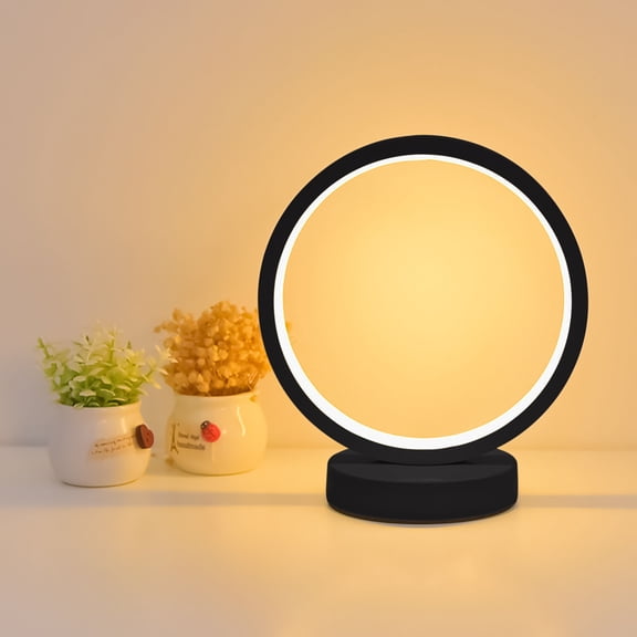 COFEST USB Charging Port Bedside Lamp with Touch Control, Mini Table Lamp for Bedroom and Living Room, 3 Color Temperatures, Adjustable Brightness, Easy Installation, Ideal Gift Black