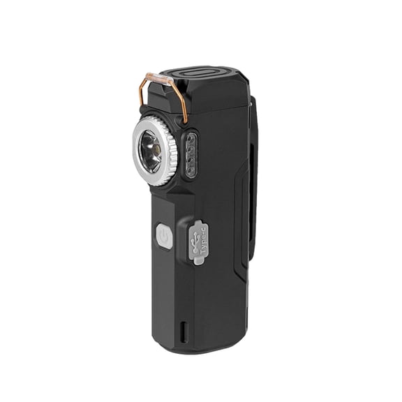 COFEST USB Lighter Outdoor Lighter Waterproof Flashlight Lighter With Flashlight Windproof Electric Lighter Recharge Gadgets Camping Survival Tactical Gear Black C