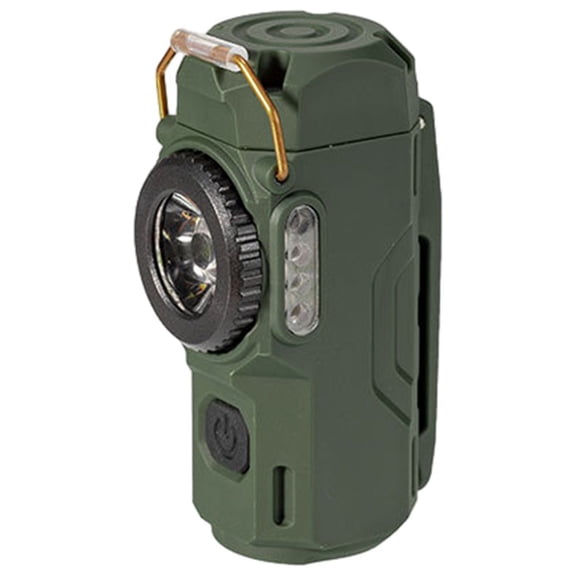 COFEST USB Lighter Outdoor Lighter With Flashlight Windproof Electric Lighter Recharge Gadgets Camping Survival Tactical Gear Green A