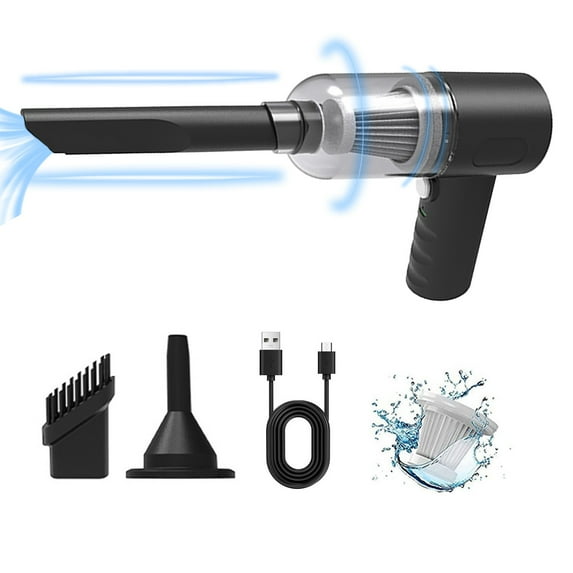 COFEST USB Portable Vacuum Cleaner Cordless Handheld Car Vacuum Cleaner,120W Powerful Suction Small Car Vacuum Cleaner,Mini Dusts Buster,Black,