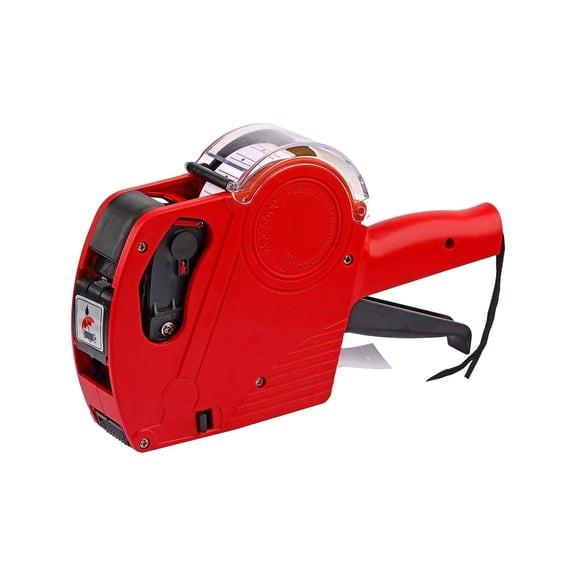 COFEST Upgraded Version Of The Pricing Machine,Single Rows 8-Digit Price Tag Machine,Encoding Machine,Supermarket Pricing Machine Red