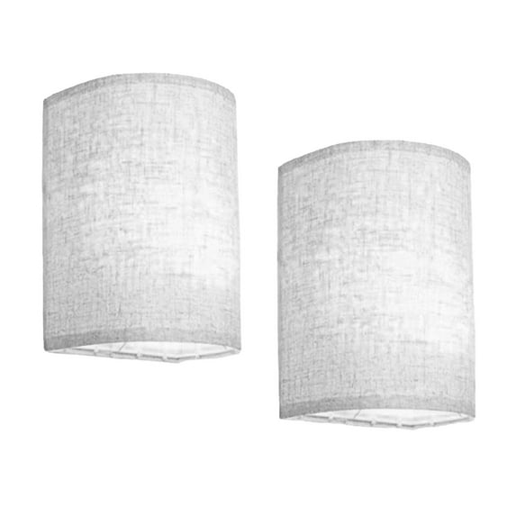 COFEST Wall Sconce Magnetic Wireless Wall Sconce RGB Color Dimmable with Fabric Linen Shade and Remote Control, Wall Sconce Lighting Decorative 2 Piece Set for Bedroom White