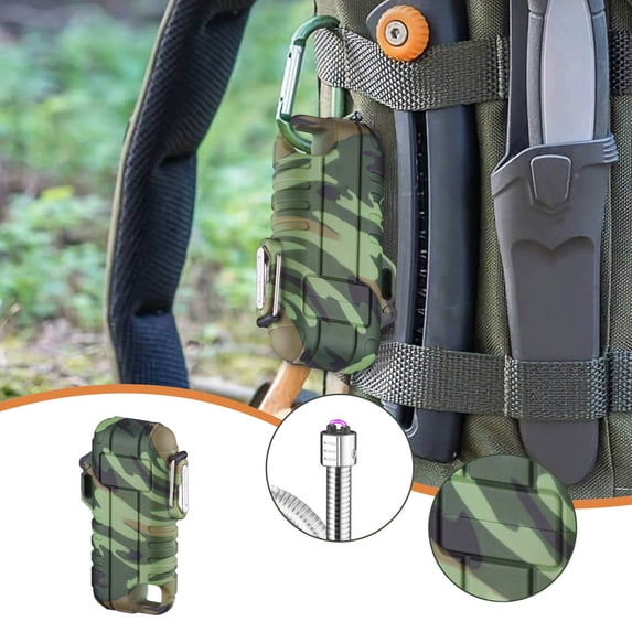 COFEST Windproof Electric Lighter with Long Elastic Neck,rechargeable Electric Candle Lighter,plasma Lighter Torch Lighter,camping Hiking Lighter Equipment Camouflage