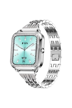 Women's Smart Watch 1.57 Inch Smart Watch for android and IOS Phones IP68 Water Fitness Watch Voice Features for Women and Men SILVER