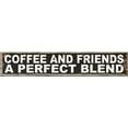 thumbnail image 1 of COFFEE AND FRIENDS Distressed-Wood 15x2one-half inch Box Sign by Sixtrees, 1 of 1