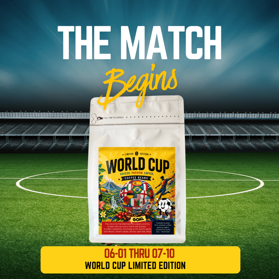 COFFEE BEANS - WORLD CUP BLEND -8OZ Medium Roast