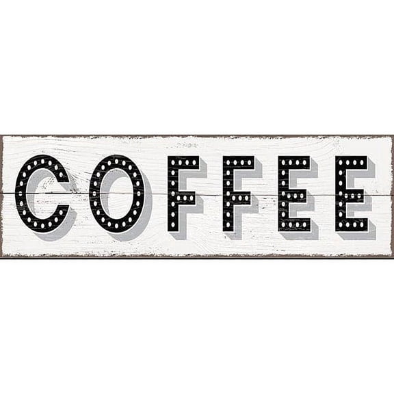 COFFEE Distressed-Wood Box 8 5x2 Sign by Sixtrees