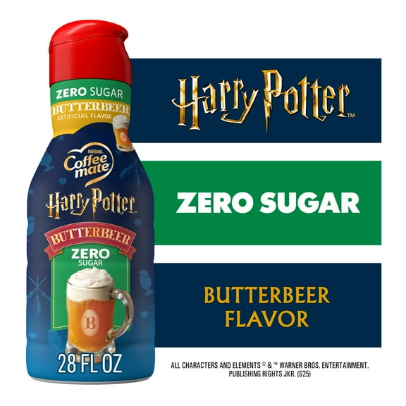 Coffee mate Harry Potter Butterbeer Flavored Creamer, Zero Sugar Liquid Coffee Creamer 28 fl oz