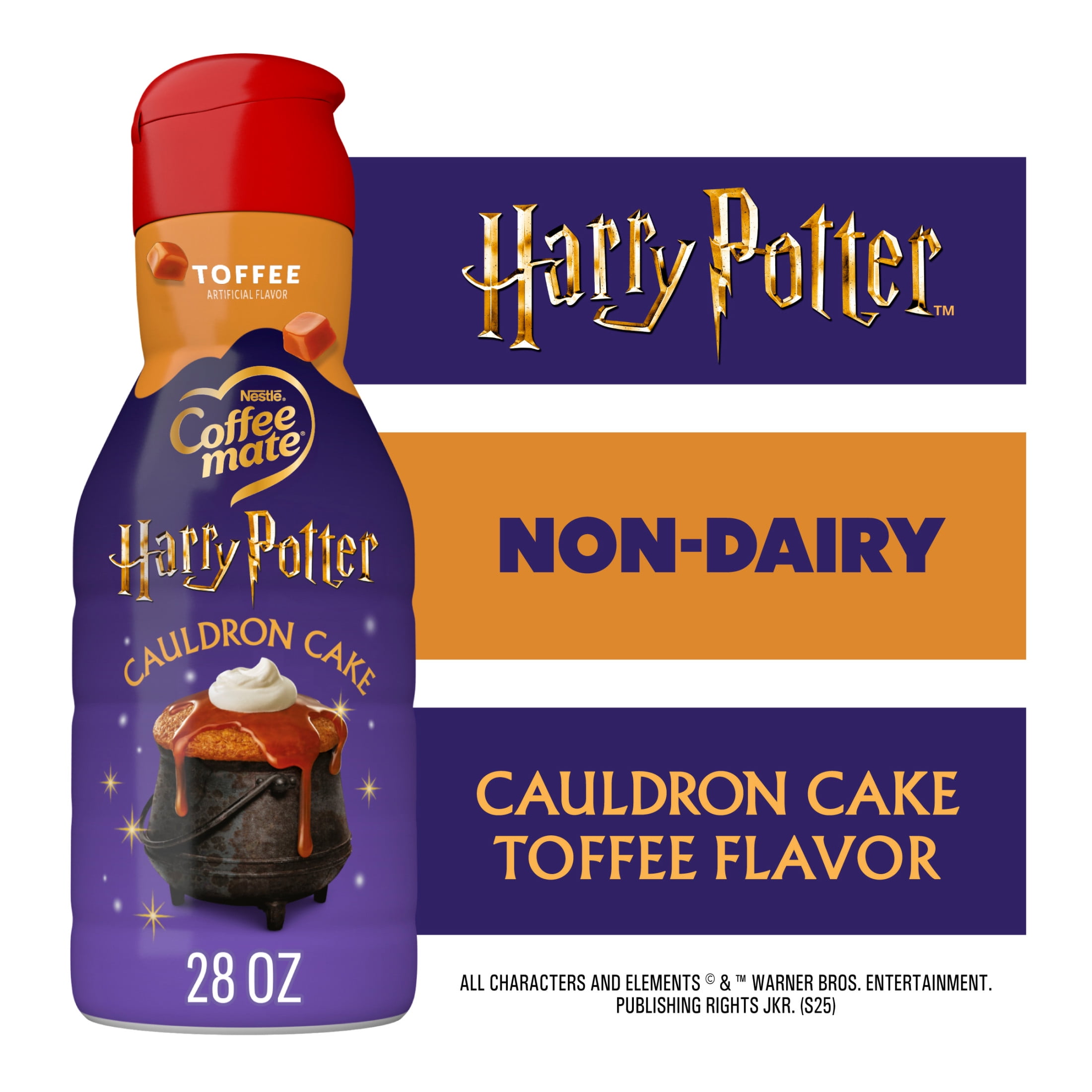 Coffee mate Harry Potter Cauldron Cake, Toffee Flavored Creamer, Liquid Coffee Creamer 28 fl oz