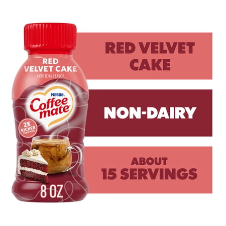 Coffee mate Red Velvet Cake Flavored Coffee Creamer, Non Dairy Coffee Creamer 8 fl oz
