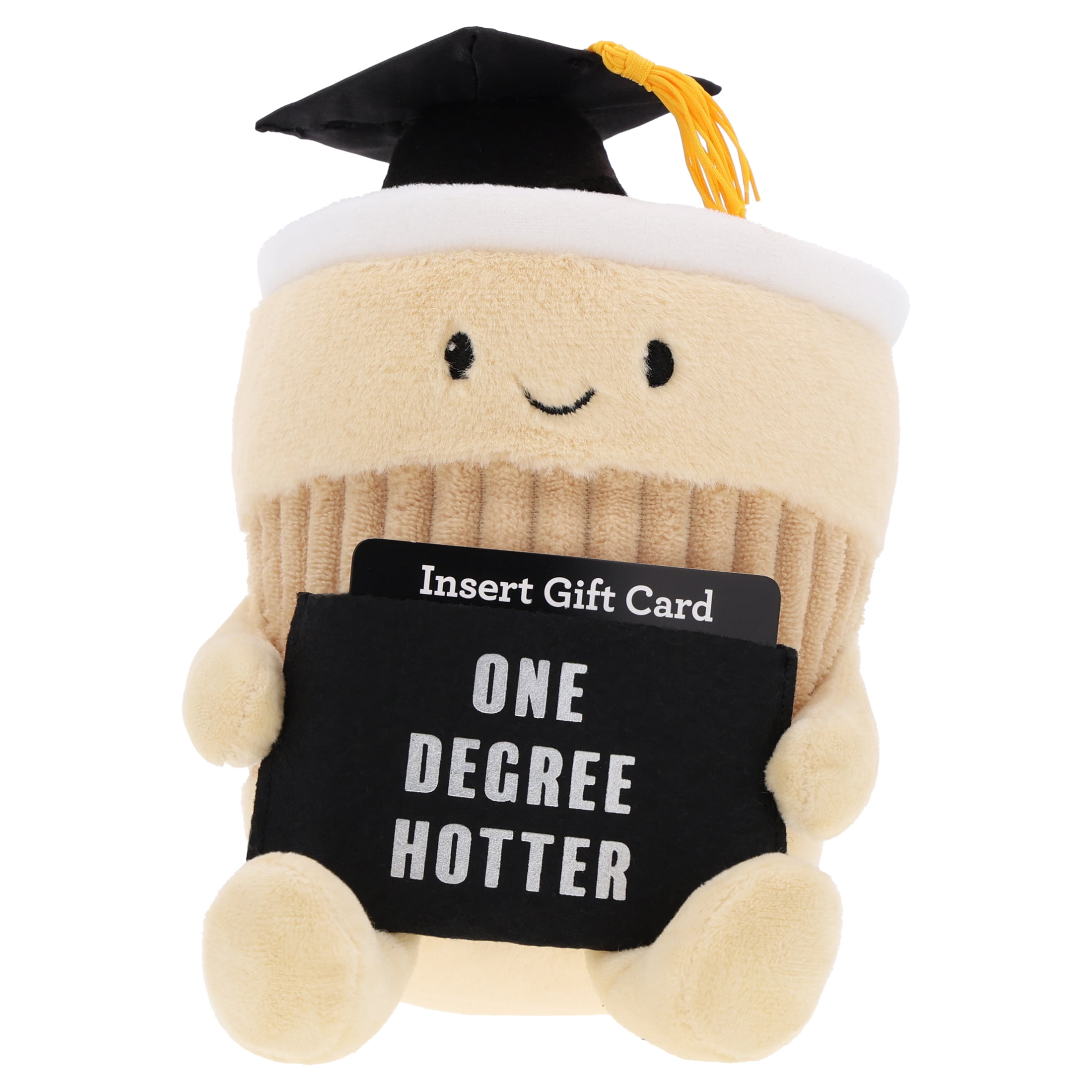 One Degree Hotter Coffee Plush Gift Card Holder, Brown and Black