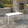thumbnail image 1 of My Texas House Cambria Steel Outdoor Coffee Table, White, 1 of 8
