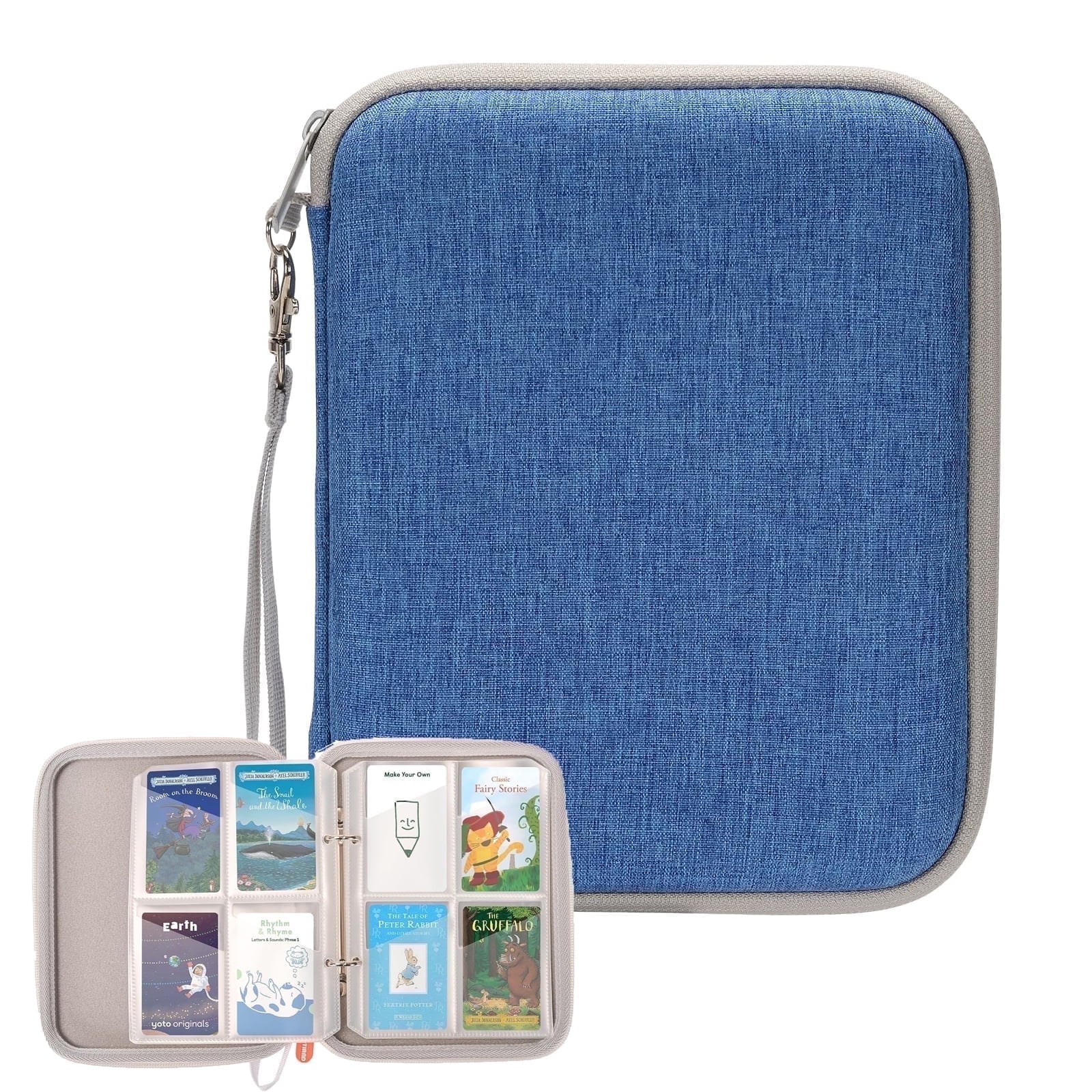 COFFLY Card Case for 80 Yoto Cards, Soft Portable Folder Card Case,  Waterproof Travel Card Binder, Player Audiobook Card Storage (Blue) -  Walmart.com