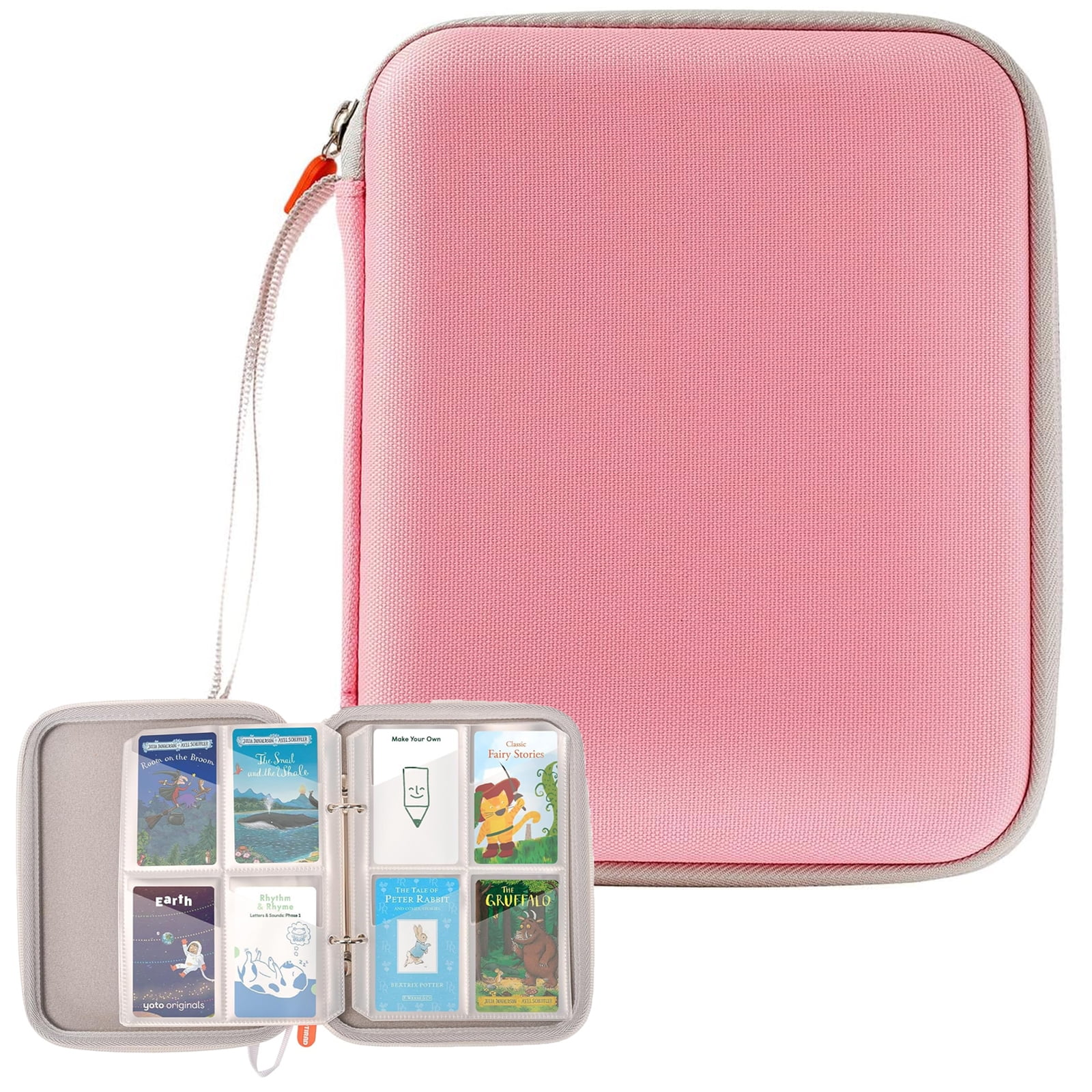 Yoto Card Binder With 80 Pockets - Dinosaur Themed Zipper Album For Yoto Player Mini Audiobook Cards Storage & Travel