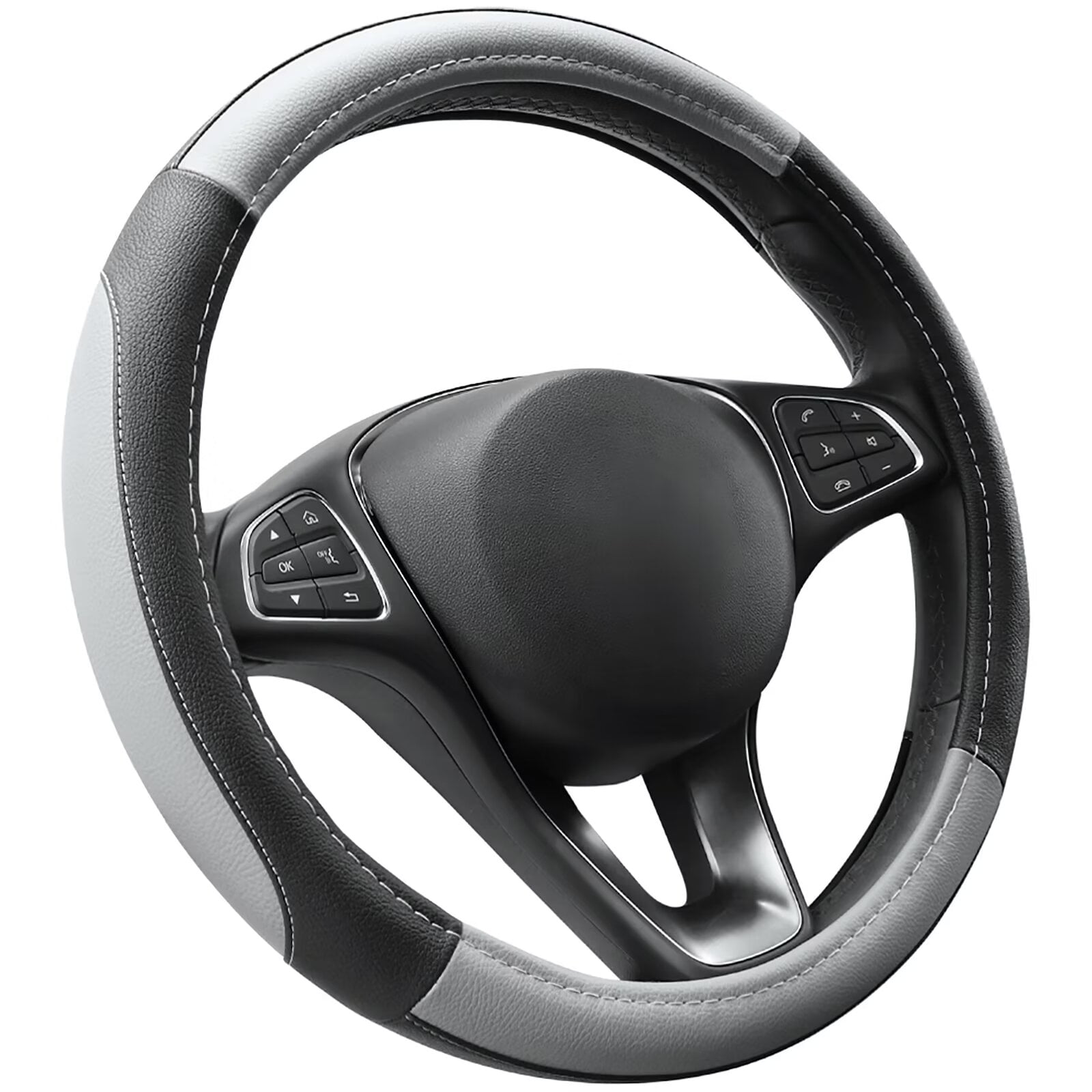 COFIT Microfiber Leather Car Steering Wheel Cover for Size