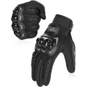 COFIT Motorcycle Gloves, Breathable Touchscreen Anti-Slip Good Grip Knuckles Protection-Black L