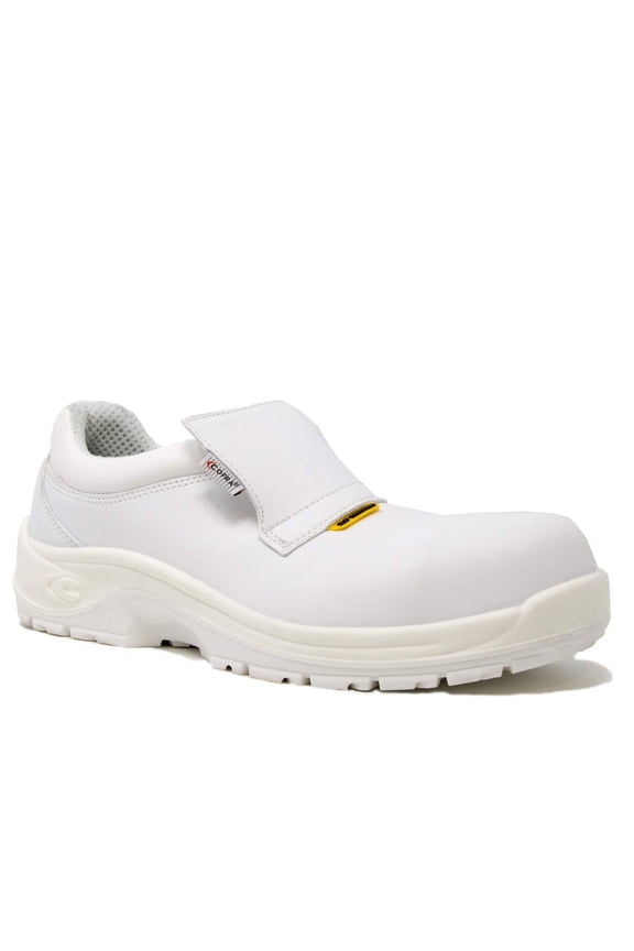 Mens Stream Composite Toe Non-Metallic ESD Slip-On Work Shoe White - 10390-CUO WHITE