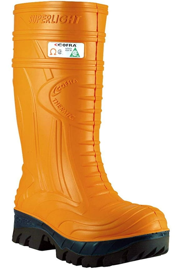 Waterproof Work Boots - THERMIC Cold Weather Rain Boot - Size 13,Orange