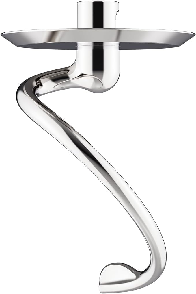 COFUN Stainless Steel Spiral Dough Hook for Kitchenaid Stand Mixer, 4.