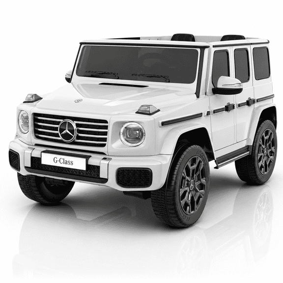 COFUNOK 24V Power Ride on Toys for Toddlers, Kid Electric Car, G500 Wagon Licensed Mercedes-Benz with Remote Controls, Aged 3-8Y,Max 4.5 MPH,White