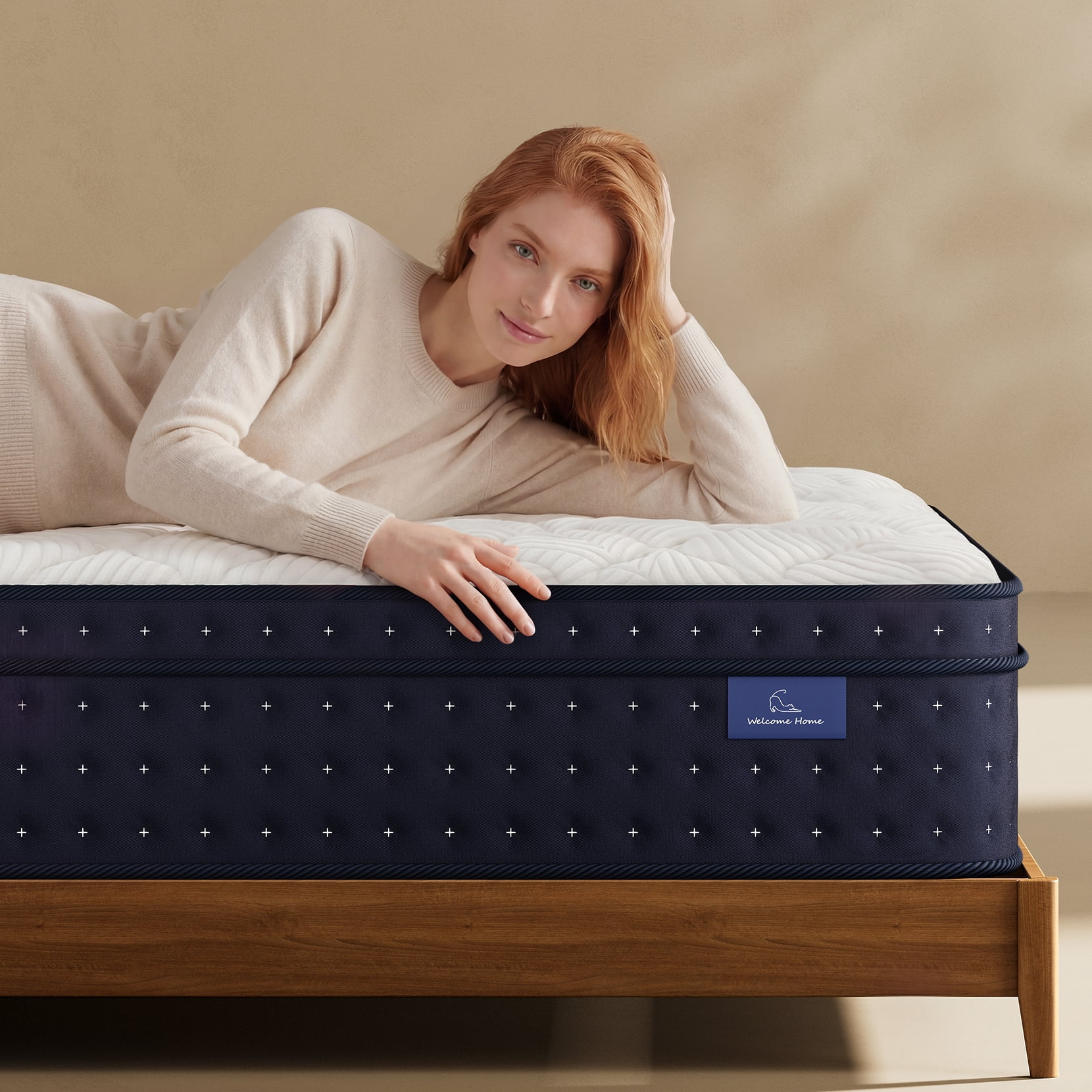 COFUNOK Queen Mattress 12 Inch - Queen Size Mattress Medium Plush Hybrid with Multi-Layer Thick Top, Motion Isolation Pocket Springs for Side Sleepers, Back Pain Relief, CertiPUR-US