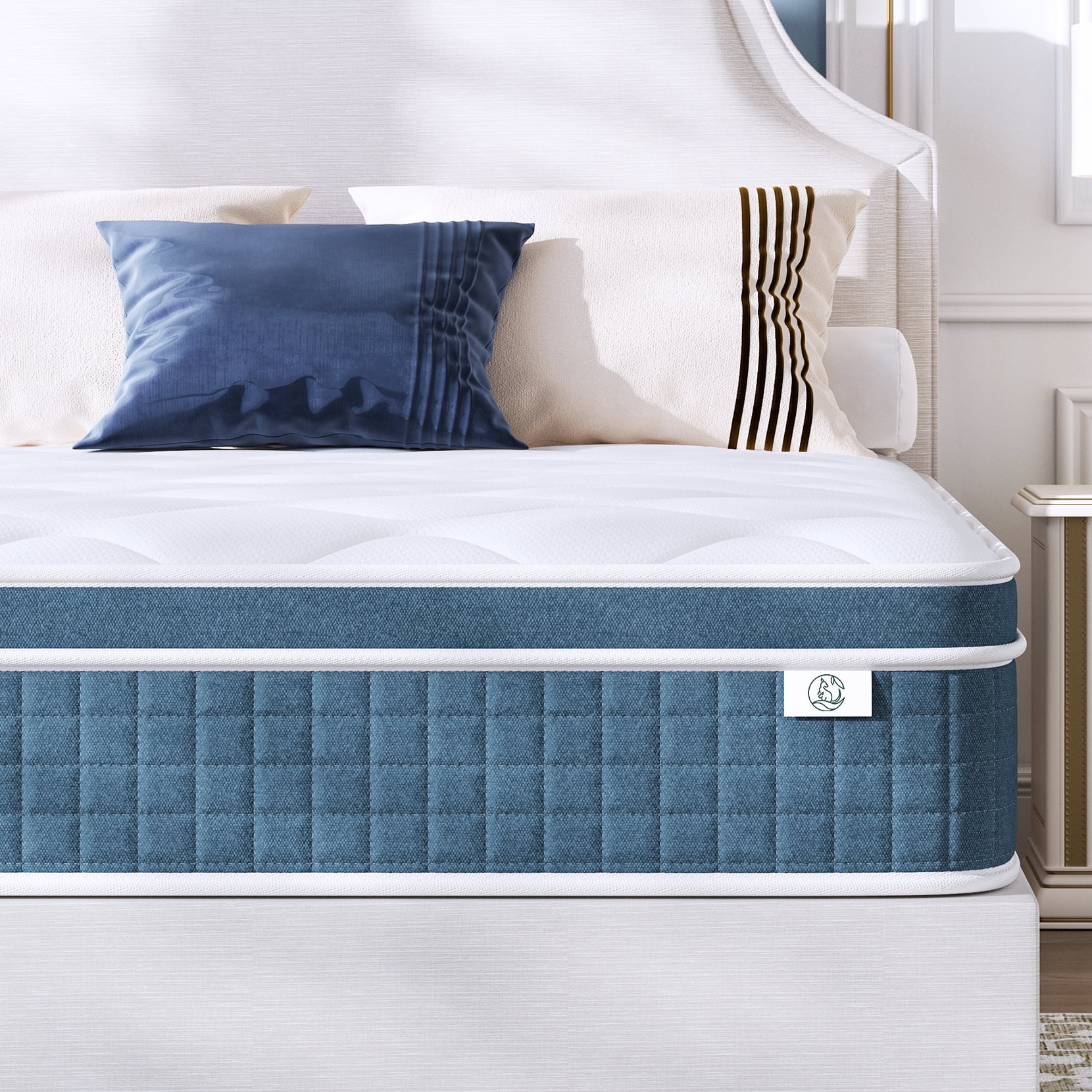 COFUNOK Queen Mattresses 10 Inch Hybrid Pillow Top Queen Size Mattress in a Box, Memory Foam and Pocket Coil Innerspring Mattresses, Cooling & Silent Sleep, Pressure Relief, Medium Feel