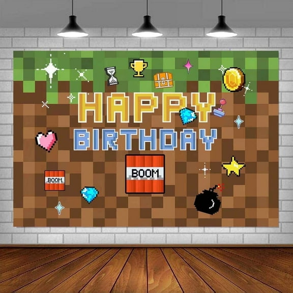 COFUNU Backdrop Happy Birthday Party Banner Children's Photography