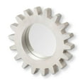 thumbnail image 1 of COG 17" Round White Wood Frame Wall Mirror, 1 of 2