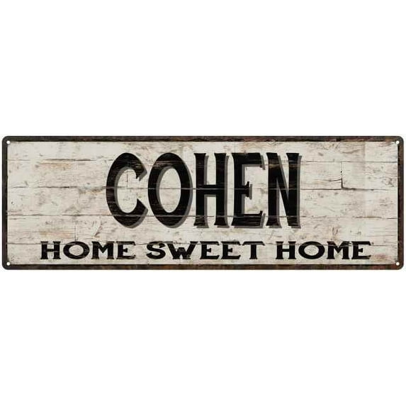 COHEN Rustic Home Sweet Home Sign Gift 6x18 Metal Decor 106180084320